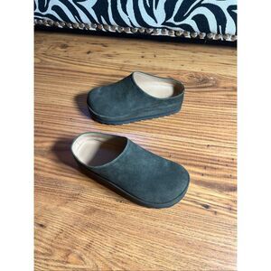 Lauren Manoogian Gray Cole Suede Tread Contour Clog Shoe Size 4.5